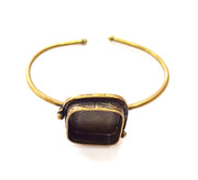 Bangle Blanks Antique Bronze Bracelet Blanks Cuff Blanks Adjustable Bracelet Blank Antique Bronze Plated Brass (20x20mm Blanks) G12872