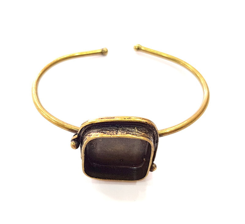 Bangle Blanks Antique Bronze Bracelet Blanks Cuff Blanks Adjustable Bracelet Blank Antique Bronze Plated Brass (20x20mm Blanks) G12872