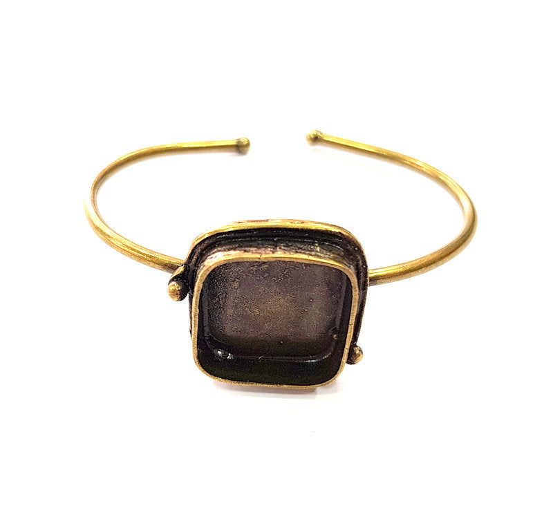 Bangle Blanks Antique Bronze Bracelet Blanks Cuff Blanks Adjustable Bracelet Blank Antique Bronze Plated Brass (20x20mm Blanks) G12872