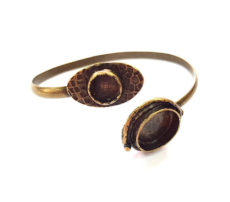 Bangle Blanks Antique Bronze Bracelet Blanks Cuff Blanks Adjustable Bracelet Blank Antique Bronze Plated Brass (16mm and 10mm Blanks) G12873