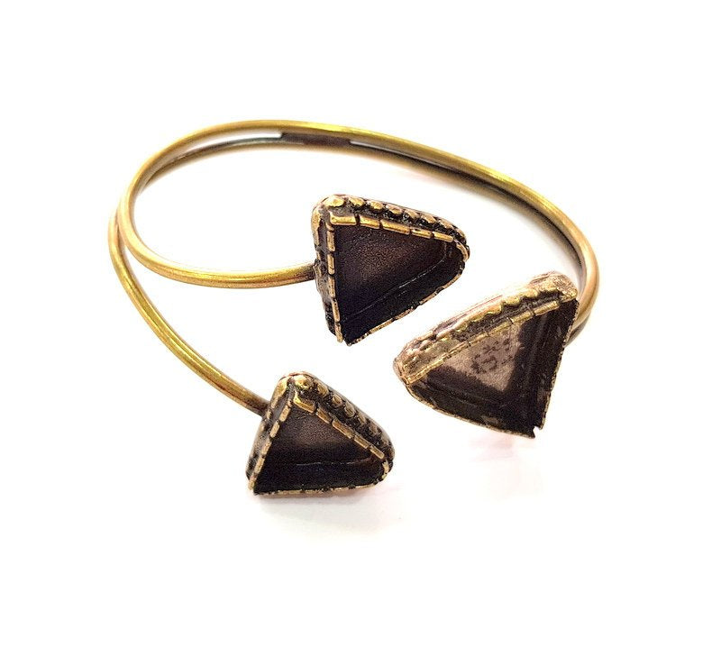 Bangle Blanks Antique Bronze Bracelet Blanks Cuff Blanks Adjustable Bracelet Blank Antique Bronze Plated Brass (18x18mm and 13x13mm ) G12876
