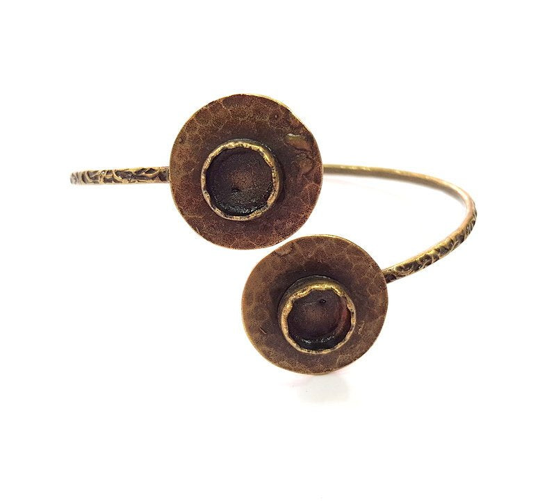 Bangle Blanks Antique Bronze Bracelet Blanks Cuff Blanks Adjustable Bracelet Blank Antique Bronze Plated Brass (10mm Blanks) G12877