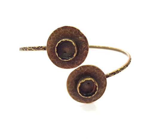 Bangle Blanks Antique Bronze Bracelet Blanks Cuff Blanks Adjustable Bracelet Blank Antique Bronze Plated Brass (10mm Blanks) G12877
