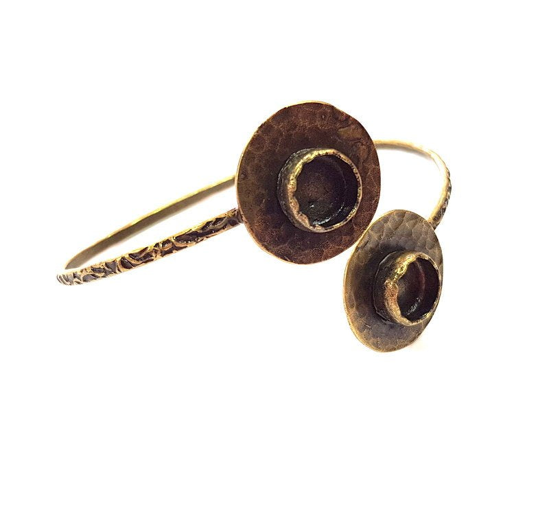 Bangle Blanks Antique Bronze Bracelet Blanks Cuff Blanks Adjustable Bracelet Blank Antique Bronze Plated Brass (10mm Blanks) G12877