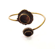 Bangle Blanks Antique Bronze Bracelet Blanks Cuff Blanks Adjustable Bracelet Blank Antique Bronze Plated Brass (13mm and 10mm Blanks) G12879