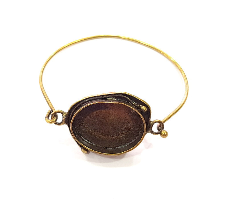 Bangle Blanks Antique Bronze Bracelet Blanks Cuff Blanks Adjustable Bracelet Blank Antique Bronze Plated Brass (25x18mm Blanks) G12886