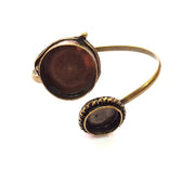 Bangle Blanks Antique Bronze Bracelet Blanks Cuff Blanks Adjustable Bracelet Blank Antique Bronze Plated Brass (24mm and 16mm Blanks) G12887