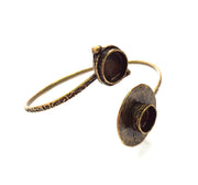 Bangle Blanks Antique Bronze Bracelet Blanks Cuff Blanks Adjustable Bracelet Blank Antique Bronze Plated Brass (10mm Blanks) G12888
