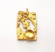 Raw Brass Pendant Blank Mosaic Base Blank inlay Blank Necklace Blank Resin Blank Mountings Cabochon Bezel Base  (10mm blank) G12891