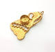 Raw Brass Pendant Blank Mosaic Base Blank inlay Blank Necklace Blank Resin Blank Mountings Cabochon Bezel Base  (10mm blank) G12892
