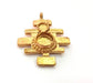 Raw Brass Pendant Blank Mosaic Base Blank inlay Blank Necklace Blank Resin Blank Mountings Cabochon Bezel Base  (10mm blank) G12893