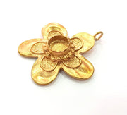 Raw Brass Pendant Blank Mosaic Base Blank inlay Blank Necklace Blank Resin Blank Mountings Cabochon Bezel Base  (10mm blank) G12894