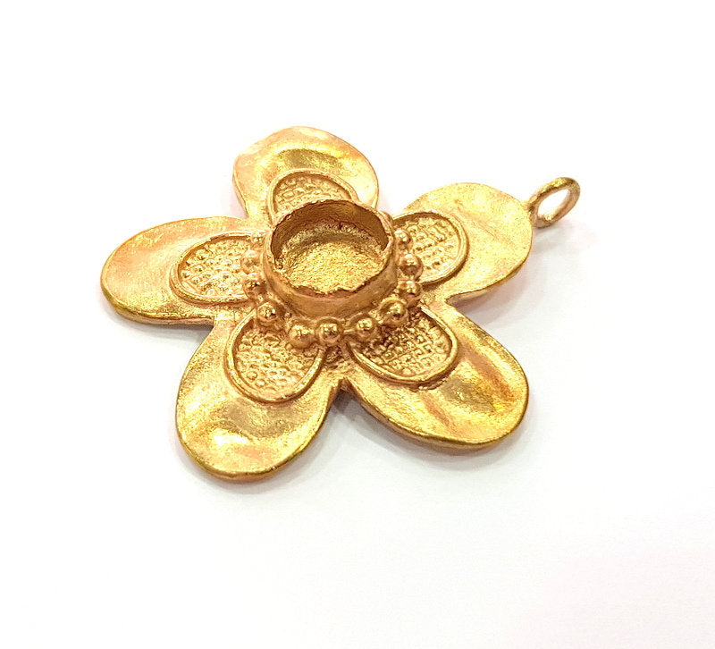 Raw Brass Pendant Blank Mosaic Base Blank inlay Blank Necklace Blank Resin Blank Mountings Cabochon Bezel Base  (10mm blank) G12894