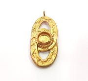 Raw Brass Pendant Blank Mosaic Base Blank inlay Blank Necklace Blank Resin Blank Mountings Cabochon Bezel Base  (10mm blank) G12901