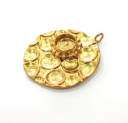 Raw Brass Pendant Blank Mosaic Base Blank inlay Blank Necklace Blank Resin Blank Mountings Cabochon Bezel Base  (10mm blank) G12905