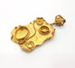 Raw Brass Pendant Blank Mosaic Base Blank inlay Blank Necklace Blank Resin Blank Mountings Cabochon Bezel Base  (18x13mm and 10mm ) G12906
