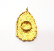 Raw Brass Pendant Blank Mosaic Base Blank inlay Blank Necklace Blank Resin Blank Mountings Cabochon Bezel Base  (10mm blank) G12907