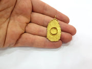 Raw Brass Pendant Blank Mosaic Base Blank inlay Blank Necklace Blank Resin Blank Mountings Cabochon Bezel Base  (10mm blank) G12907