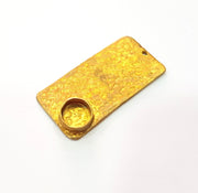 Raw Brass Pendant Blank Mosaic Base Blank inlay Blank Necklace Blank Resin Blank Mountings Cabochon Bezel Base  (10mm blank) G12908