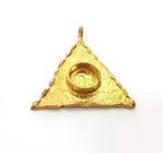Raw Brass Pendant Blank Mosaic Base Blank inlay Blank Necklace Blank Resin Blank Mountings Cabochon Bezel Base  (10mm blank) G12912