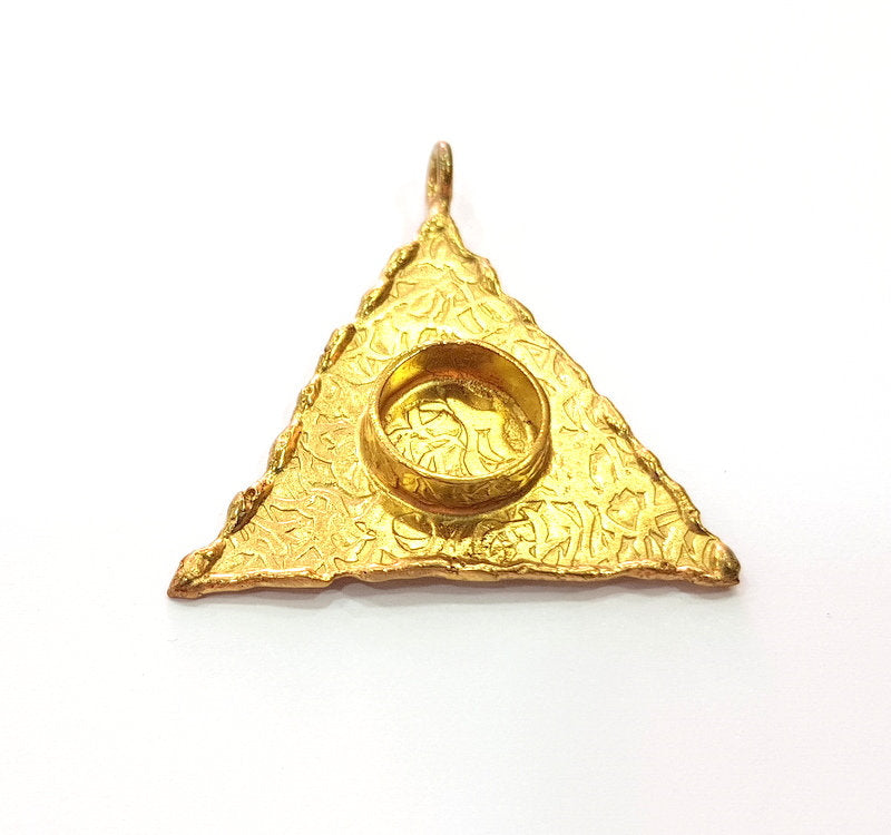 Raw Brass Pendant Blank Mosaic Base Blank inlay Blank Necklace Blank Resin Blank Mountings Cabochon Bezel Base  (10mm blank) G12912