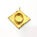 Raw Brass Pendant Blank Mosaic Base Blank inlay Blank Necklace Blank Resin Blank Mountings Cabochon Bezel Base  (18x13mm blank) G12914