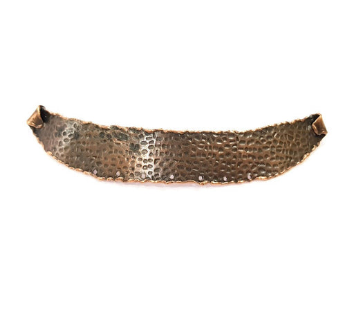 Copper Hammered Collar Pendant Antique Copper Pendant Antique Copper Plated Metal ( 116x18 mm ) G12053