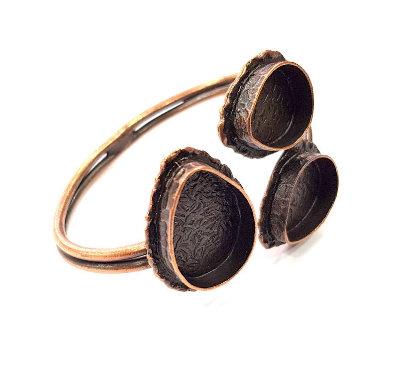 Copper Bracelet Blanks Bangle Blanks Cuff Blanks Adjustable Bracelet Blank Antique Copper Plated Brass (25x18mm+20x15mm Blanks ) G12054