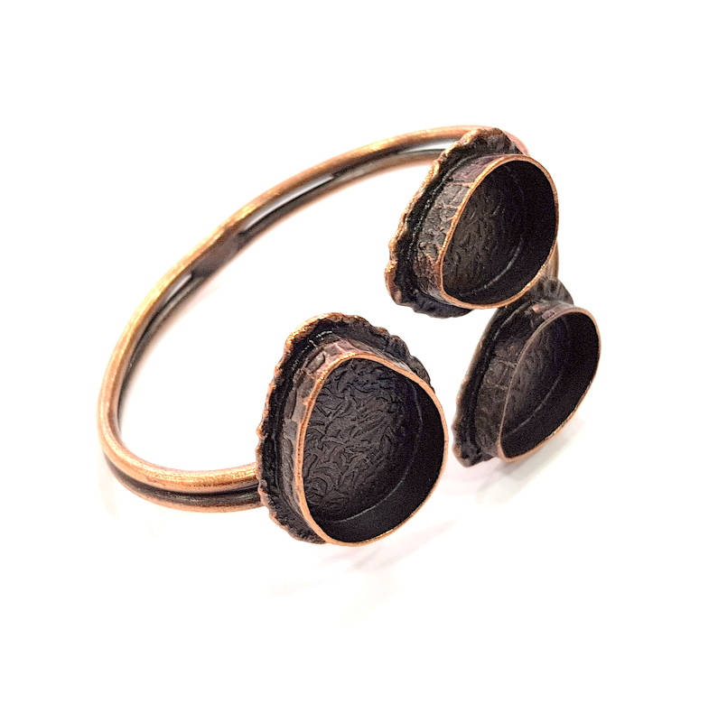 Copper Bracelet Blanks Bangle Blanks Cuff Blanks Adjustable Bracelet Blank Antique Copper Plated Brass (25x18mm+20x15mm Blanks ) G12054