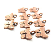 15 Butterfly Charm Antique Copper Charm Antique Copper Plated Metal (13x13mm) G12072