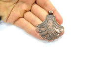 Copper Pendant Antique Copper Pendant Antique Copper Plated Metal ( 55x49 mm ) G12073