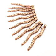 8 Copper Charm (43x4mm) Antique Copper Charm Antique Copper Plated Metal  G12075