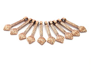 10 Copper Charm (30x9mm) Antique Copper Charm Antique Copper Plated Metal  G15749