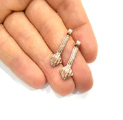 10 Copper Charm (30x9mm) Antique Copper Charm Antique Copper Plated Metal  G15749