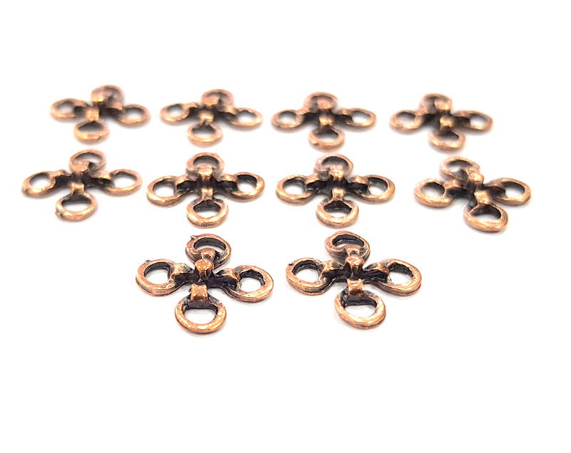 20 Copper Connector Antique Copper Charm Antique Copper Plated Metal (14mm) G12080
