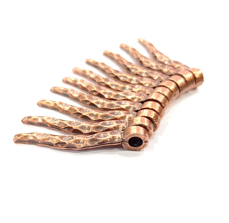 10 Copper Charm (30x4mm) Antique Copper Charm Antique Copper Plated Metal  G12083