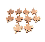 20 Clover Charm Antique Copper Charm Antique Copper Plated Metal (17x10mm) G12085