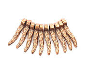 10 Copper Charm (22x4mm) Antique Copper Charm Antique Copper Plated Metal  G12089