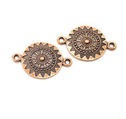 6 Copper Connector Charm Antique Copper Charm Antique Copper Plated Metal  (30x20mm) G12091