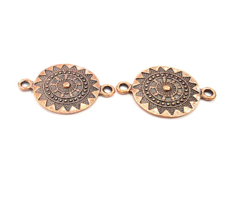 6 Copper Connector Charm Antique Copper Charm Antique Copper Plated Metal  (30x20mm) G12091