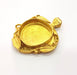 Raw Brass Pendant Blank Mosaic Base Blank inlay Blank Necklace Blank Resin Blank Mountings Cabochon Bezel Base  (25mm blank) G12941