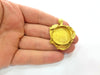 Raw Brass Pendant Blank Mosaic Base Blank inlay Blank Necklace Blank Resin Blank Mountings Cabochon Bezel Base  (25mm blank) G12941