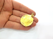 Raw Brass Pendant Blank Mosaic Base Blank inlay Blank Necklace Blank Resin Blank Mountings Cabochon Bezel Base  (25mm blank) G12944