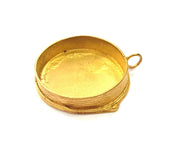 Raw Brass Pendant Blank Mosaic Base Blank inlay Blank Necklace Blank Resin Blank Mountings Cabochon Bezel Base  (34mm blank) G12948