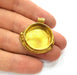 Raw Brass Pendant Blank Mosaic Base Blank inlay Blank Necklace Blank Resin Blank Mountings Cabochon Bezel Base  (25mm blank) G12952