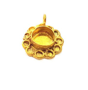 Raw Brass Pendant Blank Mosaic Base Blank inlay Blank Necklace Blank Resin Blank Mountings Cabochon Bezel Base  (10mm blank) G12957