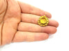 Raw Brass Pendant Blank Mosaic Base Blank inlay Blank Necklace Blank Resin Blank Mountings Cabochon Bezel Base  (10mm blank) G12957