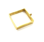 Raw Brass Pendant Blank Frame Bezel Base  (25mm blank) G12961