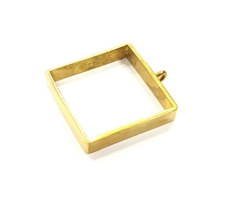 Raw Brass Pendant Blank Frame Bezel Base  (25mm blank) G12961