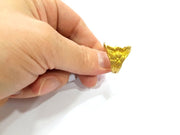 Raw Brass Ring Blank Bezel Settings Cabochon Base Mountings Adjustable Resin Blank  (22x18mm blank ) G12975